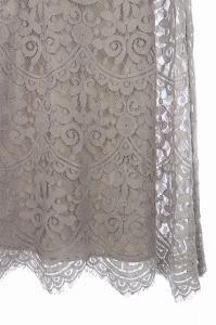 Grace Class 20AW レースマキシワンピース ノースリーブ キャミソール付き 36 グレー