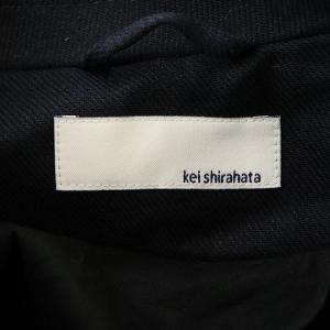 kei shirahata 19SS ステンカラーコート ロング アウター リボンベルト付き 0 紺 ネイビー