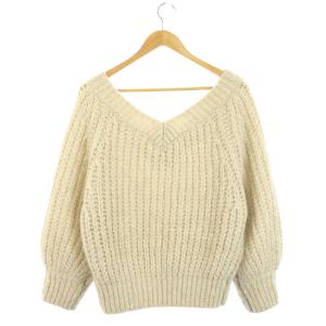 Diagram 20AW ルーズ切替ニット セーター プルオーバー アルパカ 36 ベージュ