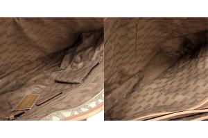 MICHAEL KORS JET SET ITEM MD TZ MULT FUNT TOTE バッグ トート ハンド レザー ロゴ 白 ベージュ