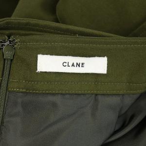 CLANE ミリタリープリーツドッキングスカート ロング フレア ベルト付き