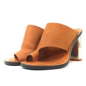 ミュールサンダル スエード 36 ブラウン