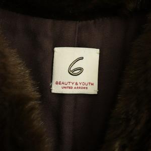 BEAUTY&YOUTH UNITED ARROWS ロク 6 FAKE MINK FUR VEST ベスト フェイクファー アウター S 茶 ダークブラウン