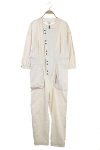 ロク 6 MILITARY ALL IN ONE オールインワン つなぎ ジップアップ 38 生成り アイボリー