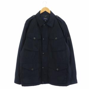 ウォーターリペラントフィールドジャケット ジップアップ L ネイビー
