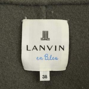LANVIN en Bleu カシミヤ混 ウール リバー コクーン コート アウター ミディアム丈 38 グレー