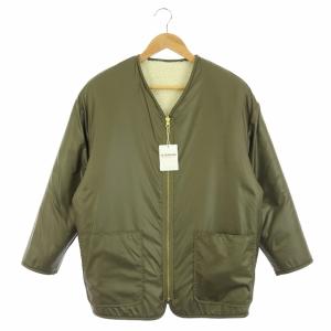 UNITED ARROWS UWSC ボア リバーシブル ブルゾン ジップアップ 38 カーキ 白