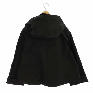 Spick&Span 19AW グログラン フーディーブルゾン マウンテンパーカー フーデッドジャケット ジップアップ 36 黒 ブラック