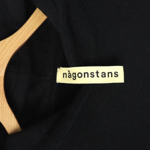 nagonstans 20AW ウォーム スウェットコンビPO プルオーバー パーカー チュニック 長袖 切替 38 黒 ブラック