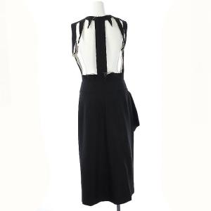 Martin Margiela 1 17AW カットアウト ドレス ワンピース ノースリーブ 変形 タイト ロング 36 黒