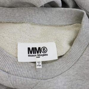 Martin Margiela 6 MM6 プリーツ ドッキング ワンピース ノースリーブ スウェット ロング クルーネック XS グレー 白