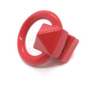 VALENTINO GARAVANI イヤリング フープ ロックスタッズ 片耳用 レッド