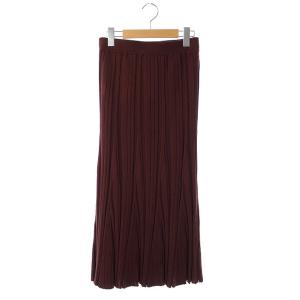 20AW マーメイド ニット マルチプリーツ ロング 36 ボルドー