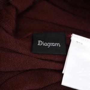 Diagram 20AW マーメイド ニット マルチプリーツ ロング 36 ボルドー