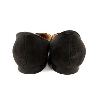 PELLICO ANIMA パンプス フラットシューズ スエード レザー 切替 ポインテッドトゥ 35.5 22.5cm グレー