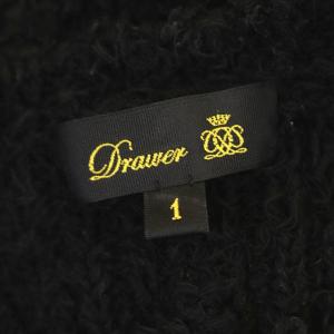 Drawer 半袖 シャギースリットニットセーター 1 ブラック