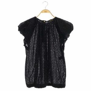 エンブロイダリーレースブラウス 38 ブラック