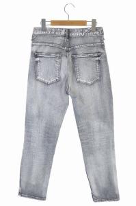 upper hights THE EIGHTYS デニムパンツ ジーンズ テーパード ダメージ加工 23 グレー 139335