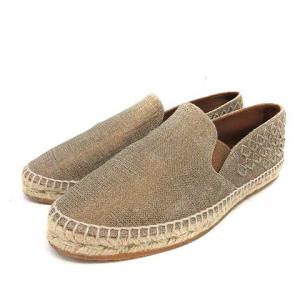 シューズ エスパドリーユ フラット 38 グレージュ