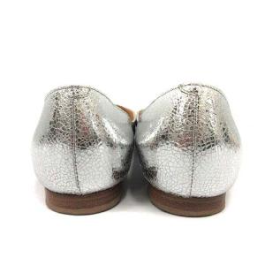 PELLICO パンプス フラットシューズ レザー ポインテッドトゥ 35.5 22.5cm シルバー色