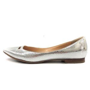 PELLICO パンプス フラットシューズ レザー ポインテッドトゥ 35.5 22.5cm シルバー色
