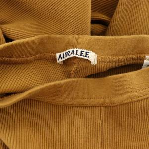 AURALEE HIGH GAUGE RIB SLIT TIGHTS レギンス リブ 1 キャメル