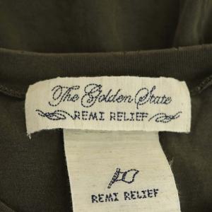 REMI RELIEF 20SS Ragran ラグランスリーブカットソー プルオーバー ダメージ加工 長袖 F カーキ