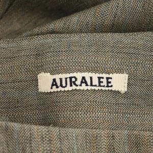 AURALEE WOOL SILK HERRINGBONE WIDE SLACKS パンツ スラックス