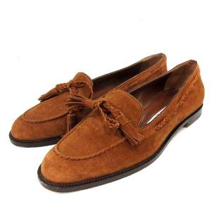 エリカ ERICA タッセル リボン オペラシューズ ローファー スエード 38 25cm 茶