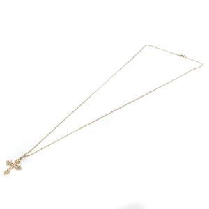 agete ネックレス ペンダント クロスモチーフ ダイヤモンド 0.02ct K10