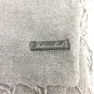 Faliero Sarti ストール 大判 カシミヤ シルク混 フリンジ グレー