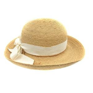 HELEN KAMINSKI 19SS 帽子 ラフィアハット 麦わら リボン ベージュ
