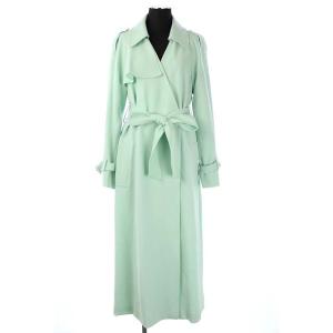 20SS トリアセ ドレープコート リボンベルト 36 ミントグリーン