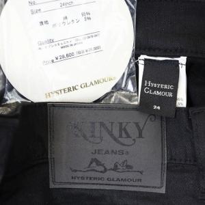 HYSTERIC GLAMOUR デニムパンツ ジーンズ ロゴ 24 ブラック