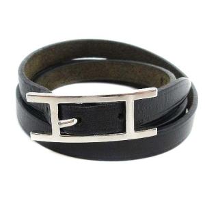 アピ3 Hバックル ブレスレット 黒