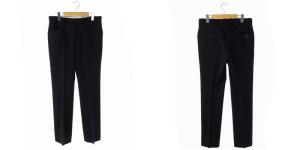 N.HOOLYWOOD ウールジャケット×パンツセットアップスーツ 上下 テーラードジャケット 背抜き 2B パンツ 40 黒 ブラック