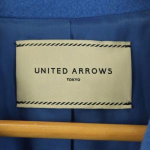 UNITED ARROWS チェスターコート アウター ロング ウール 38 青 ブルー