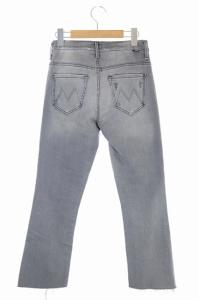 MOTHER 19SS MOTHER INSIDER CROP DENIM デニムパンツ ジーンズ カットオフ ストレッチ 25 グレー