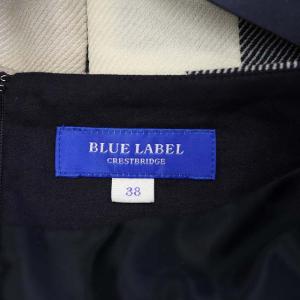 BLUE LABEL CRESTBRIDGE チェック ウール ビエラ ワンピース ロング 長袖