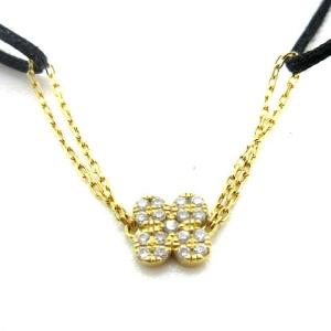 AHKAH vivian couture ペタル パヴェ コード ブレスレット ダイヤモンド K18