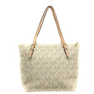 MICHAEL Michael Kors バッグ トート ハンド 総柄 ロゴ ワンショルダー PVC レザー アイボリー