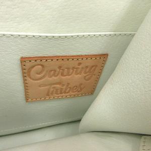 CARVING TRIBES カービングバッグ ハンドバッグ Luna 型押し レザー 白 ホワイト