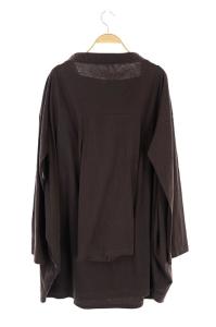 nagonstans 20SS ソフト天竺 Tシャツデザイン スカート フレア ロング 36 茶