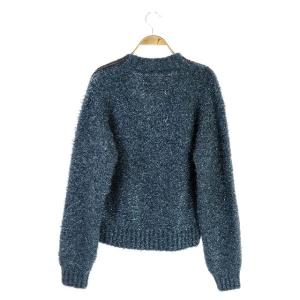 Martin Margiela 1 20AW ラメウールカーディガン ニット Vネック 長袖 S グレー 青