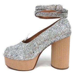Martin Margiela 22 19SS Tabi 足袋 パンプス チャンキーヒール アンクルストラップ グリッター 36
