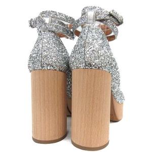 Martin Margiela 22 19SS Tabi 足袋 パンプス チャンキーヒール アンクルストラップ グリッター 36
