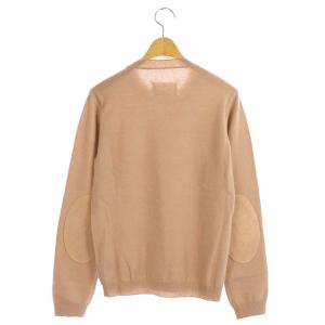 Martin Margiela 4 エルボーパッチ クルーネック ニット セーター プルオーバー ウール 長袖 S スモーキーピンク