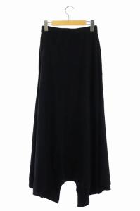 nagonstans 20AW イレギュラーヘムニットロングスカート マキシ フレア 38 黒 ブラック