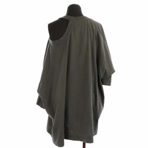 Martin Margiela 1 20SS ワンショルダーオーバーTシャツ カットソー チュニック丈 五分袖 XS グレー