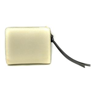 MARC JACOBS スナップショット 財布 二つ折り レザー 黄 イエロー 白 ホワイト